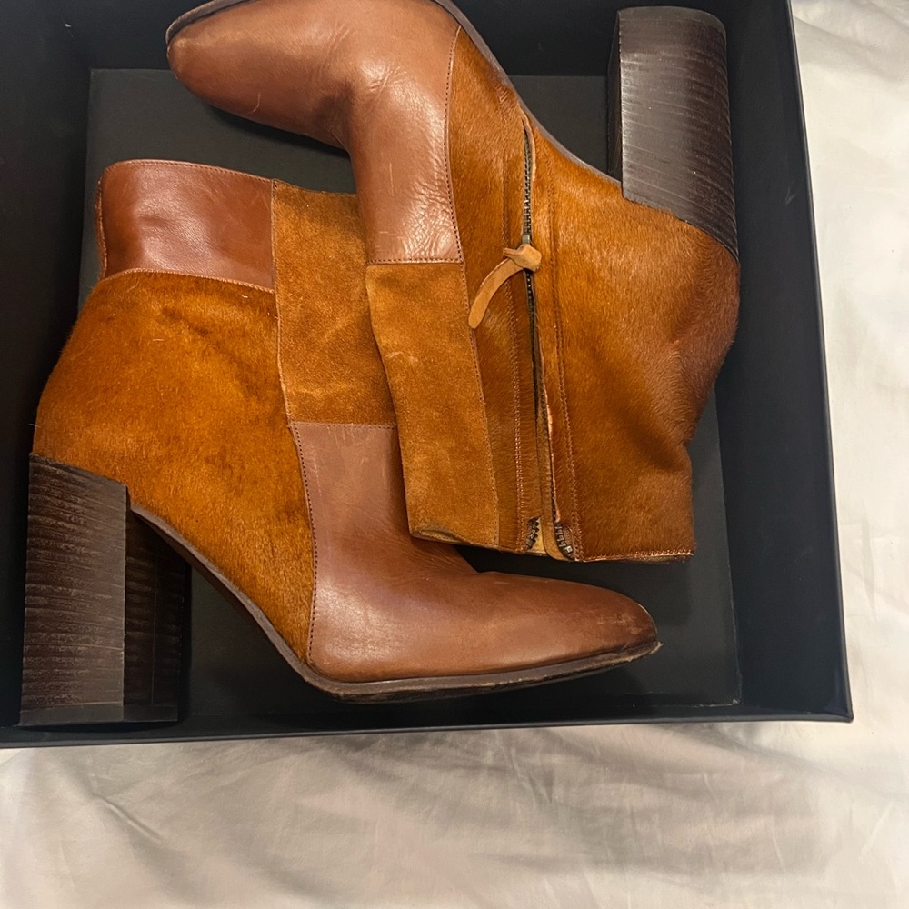 Billy Reid Tan and Brown Heeled Boots